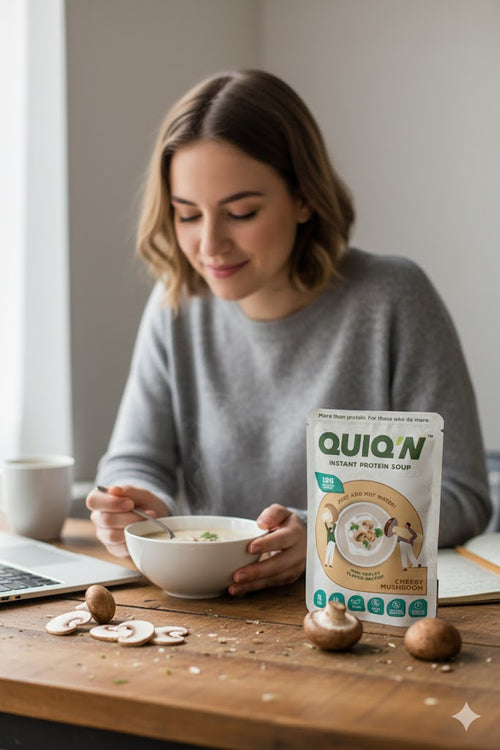 Quiq'N Instant Protein Soup Cheesy Mushroom
